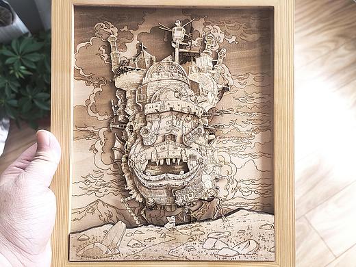 浪漫动人的魔法爱情故事——哈尔的移动城堡｜雕刻画制作过程分享