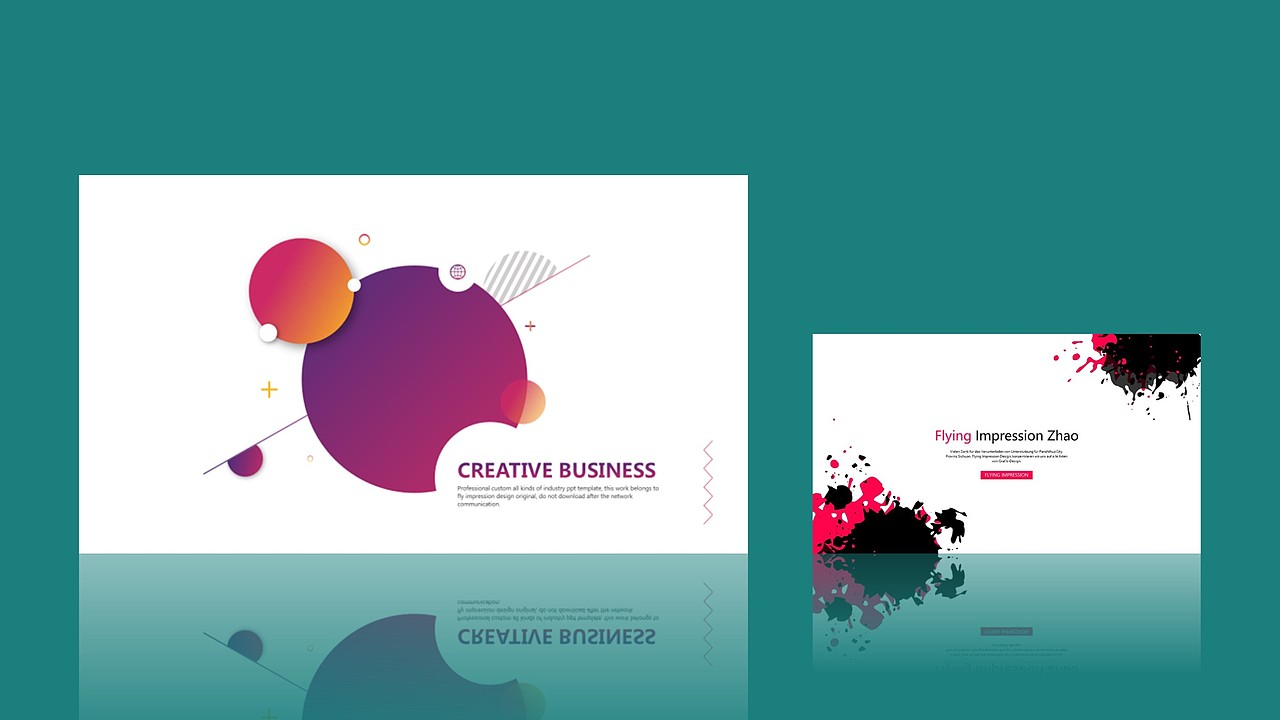 水彩创意商务PPT模板（图ZMTU4NTQzMzky） - PPT/Keynote - 站酷设计师老飞设计匠原创素材 - 站酷ZCOOL