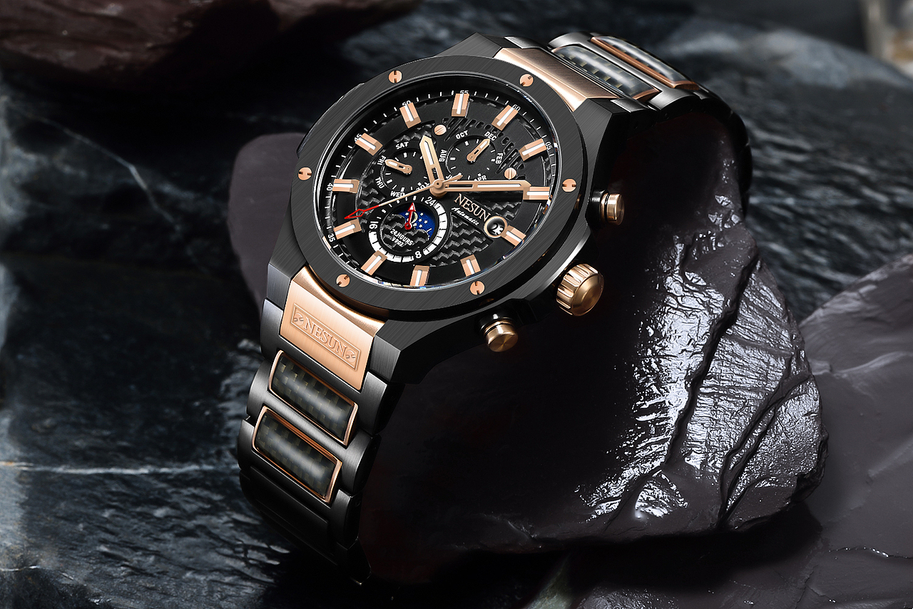 手表摄影/NESUN尼尚手表男士机械表全自动夜光防水男表