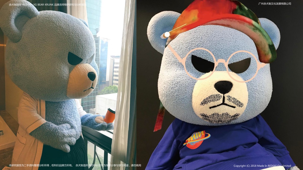 yg bear krunk 潮流品牌吉祥物/ip动漫角色/玩偶熊研究报告