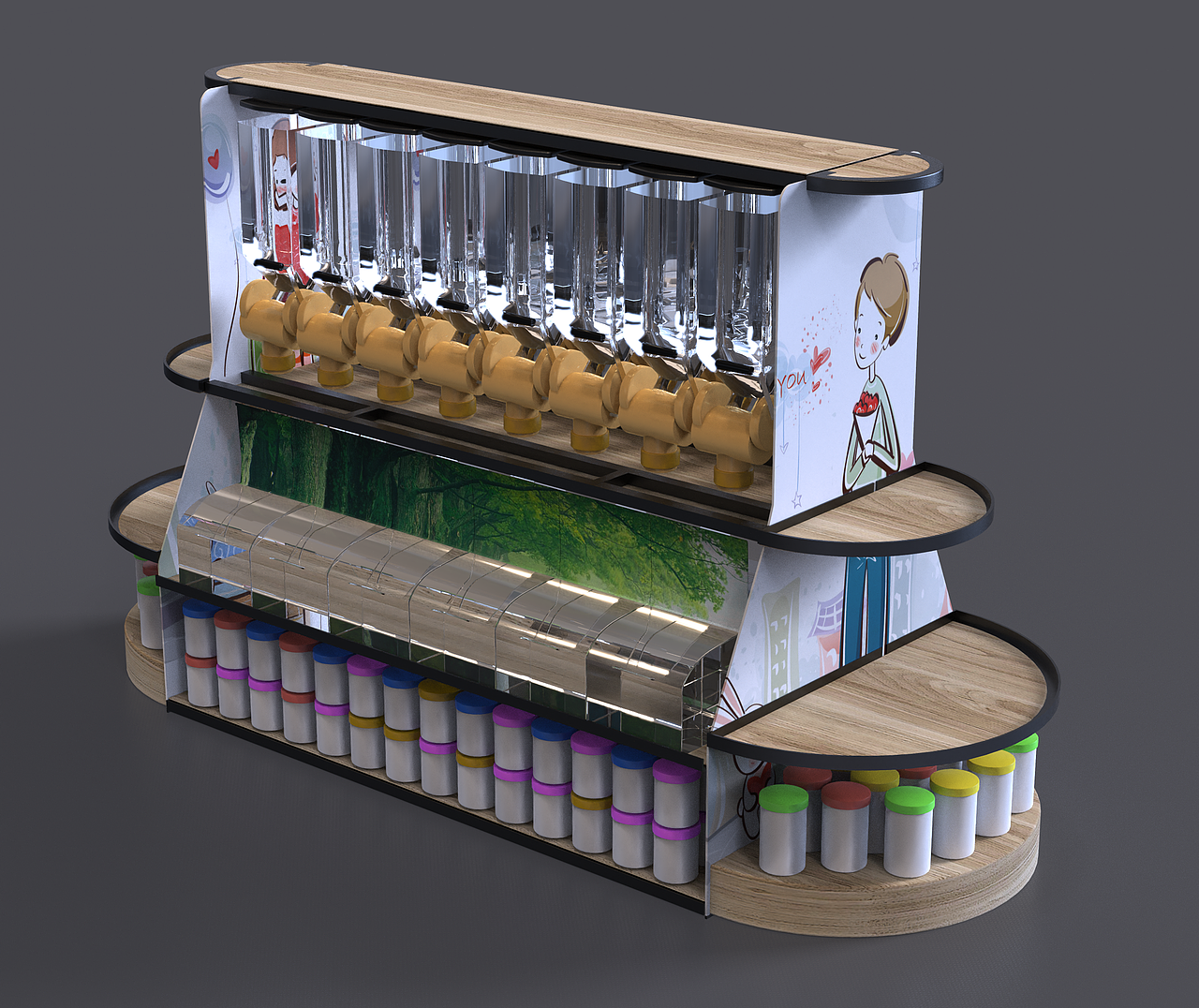 一组食品展架的设计（图ZMjA0MjA1NTg0） - 生活用品 - 站酷设计师鱼子原作工作室原创素材 - 站酷ZCOOL