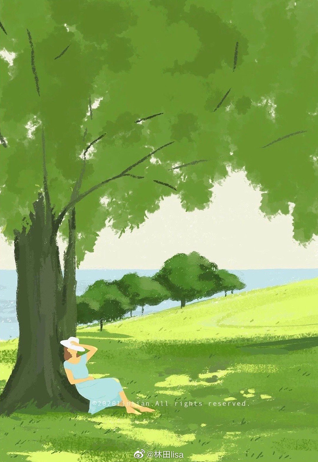 插画里的夏天｜水彩+板绘（图ZMzExOTI4MjE2） - 艺术插画 - 站酷设计师林田lisa原创素材 - 站酷ZCOOL