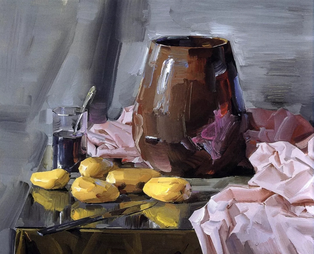 学习色彩摆块就要看他的色彩—郭振山水粉画欣赏