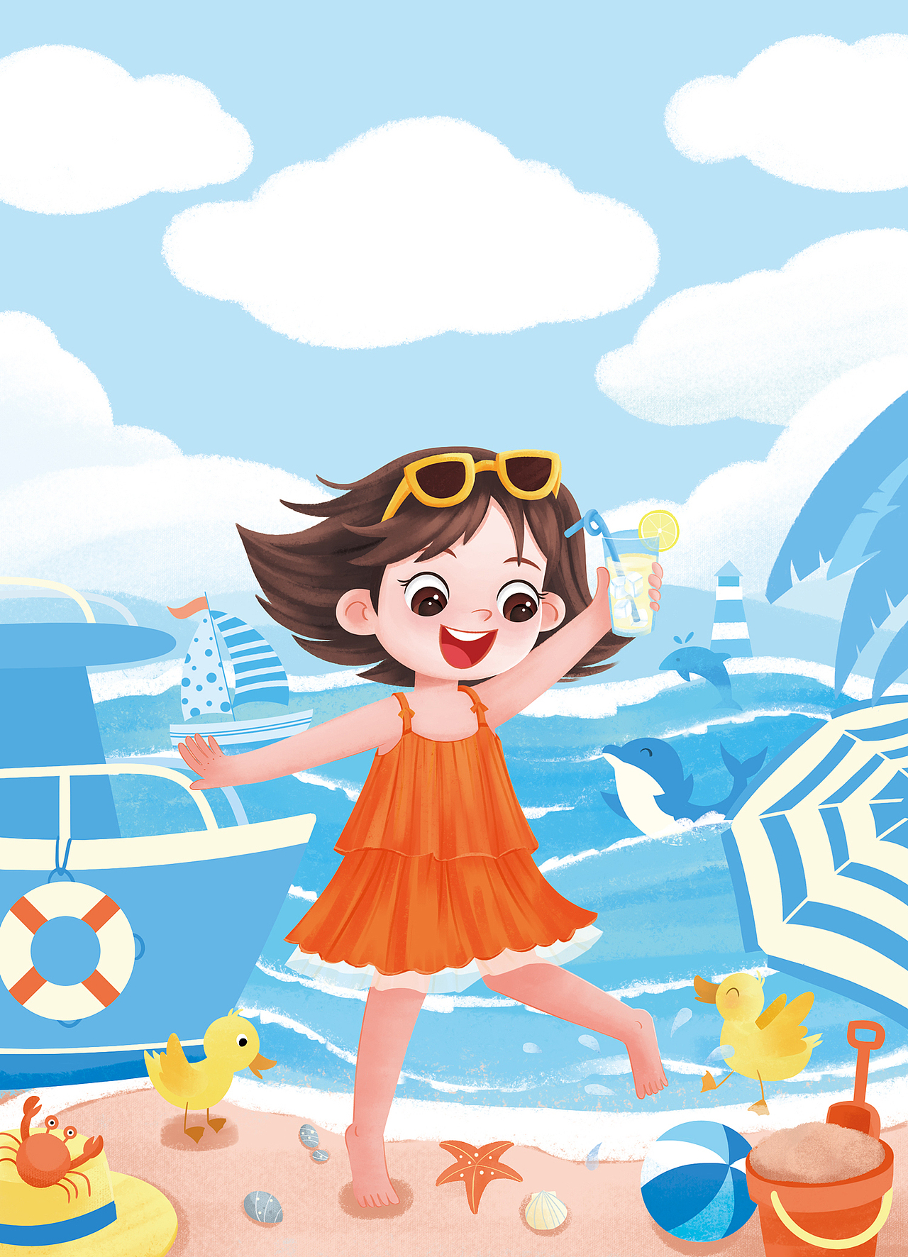 《小学生导读》2020封面插图（图ZMjA3ODgyODY4） - 儿童插画 - 站酷设计师Moly插画原创素材 - 站酷ZCOOL