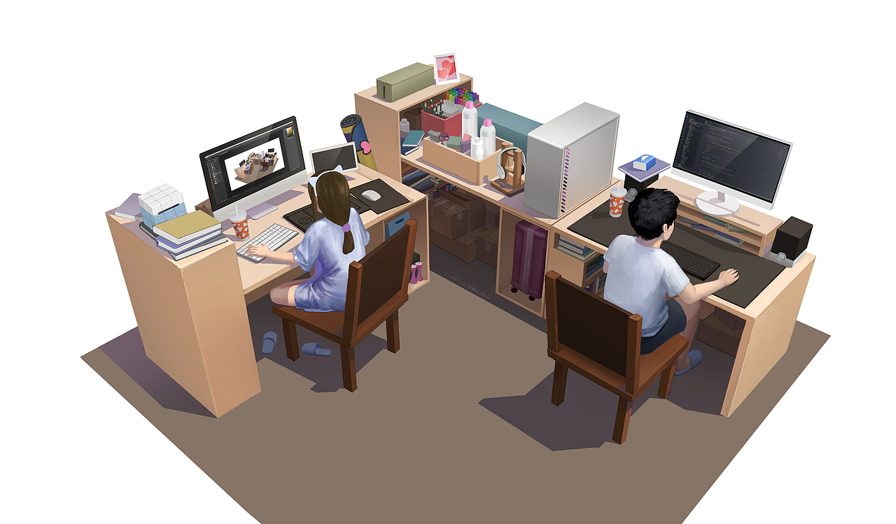 一月份的练习（图ZMTk0NDg1MTk2） - 商业插画 - 站酷设计师芒果妖Elvinlee原创素材 - 站酷ZCOOL