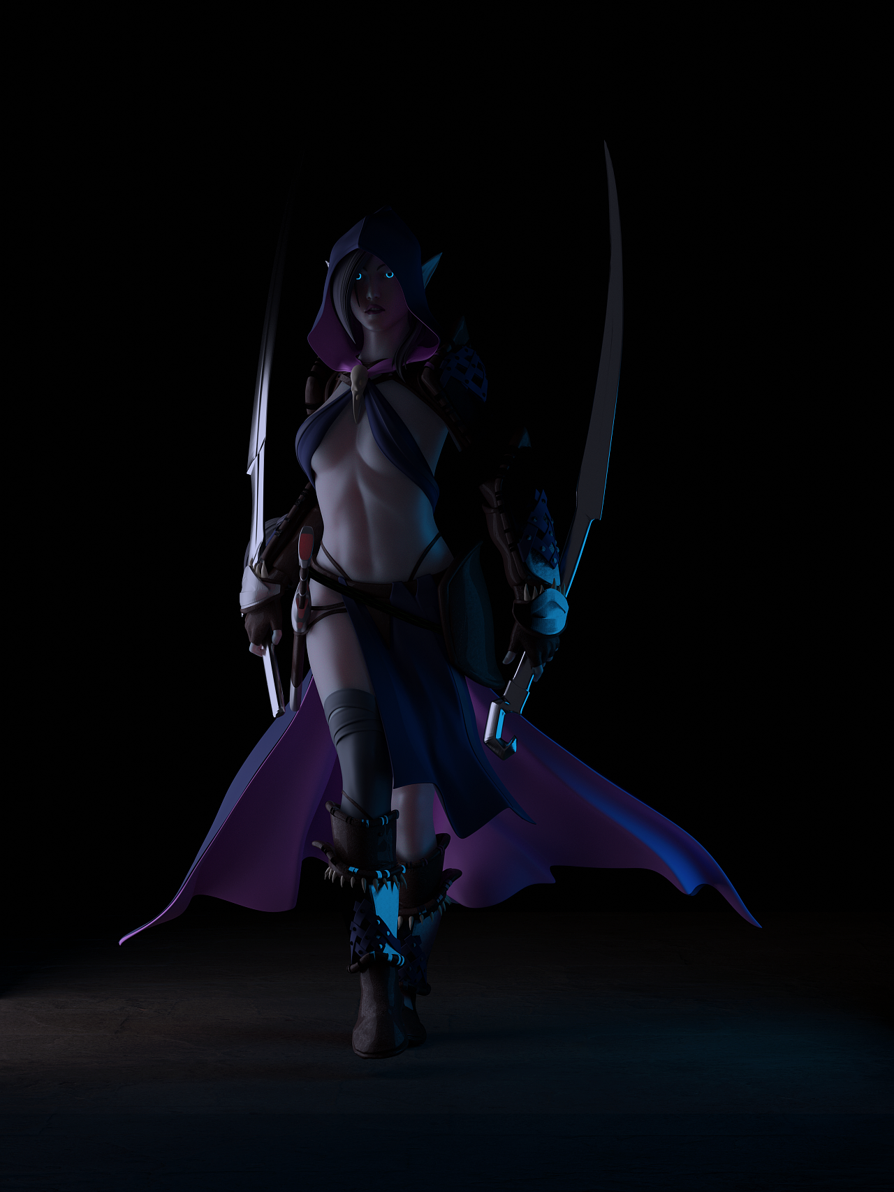 这是利用春节假期基于tooth wu老师的概念艺术dark elf