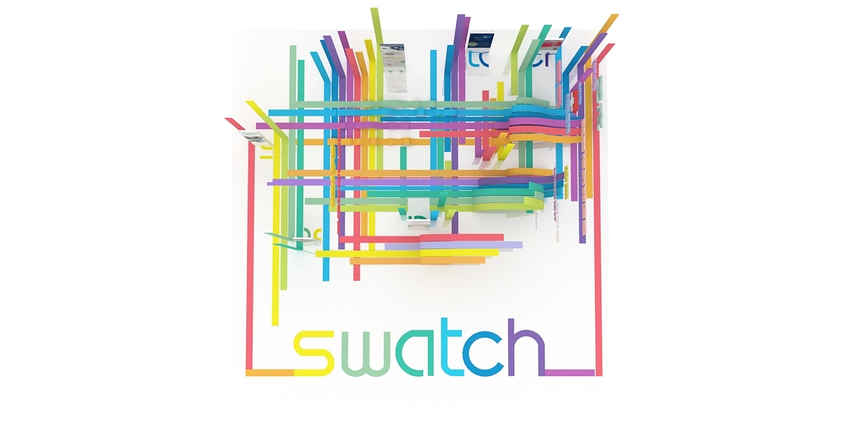 ”swatch“展示道具主题创意设计（图ZNTM1ODkzNDQ=） - 展陈设计 - 站酷设计师巧巧克力奥利奥原创素材 - 站酷ZCOOL