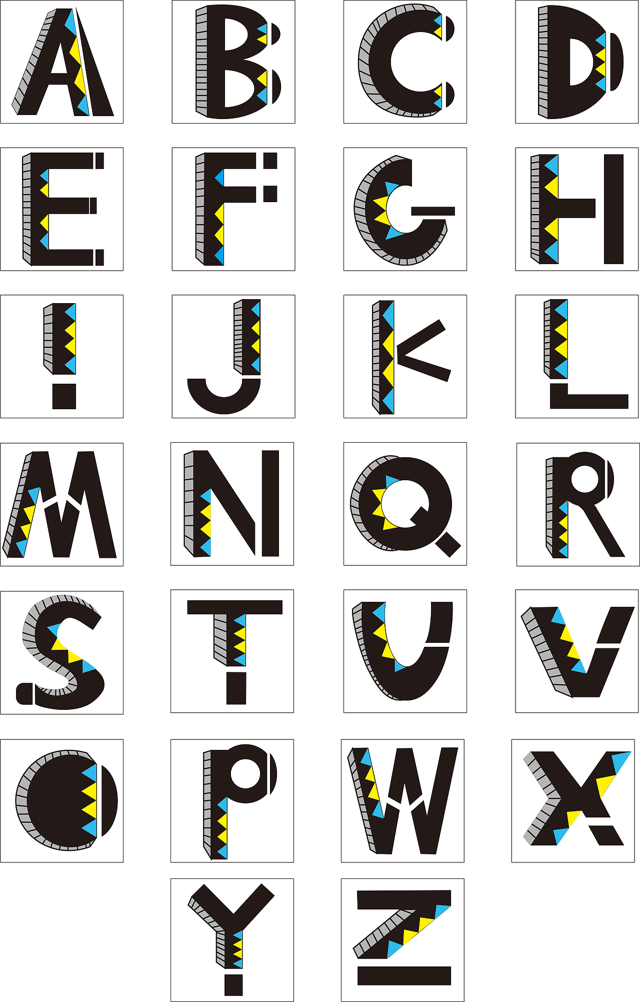 数字英文字体设计