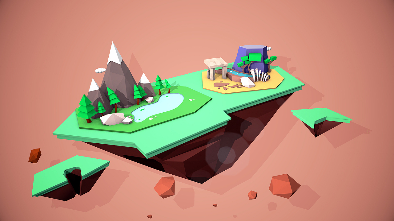 LowPoly Island（图ZNzQwOTg2ODg=） - 场景 - 站酷设计师jero23原创素材 - 站酷ZCOOL