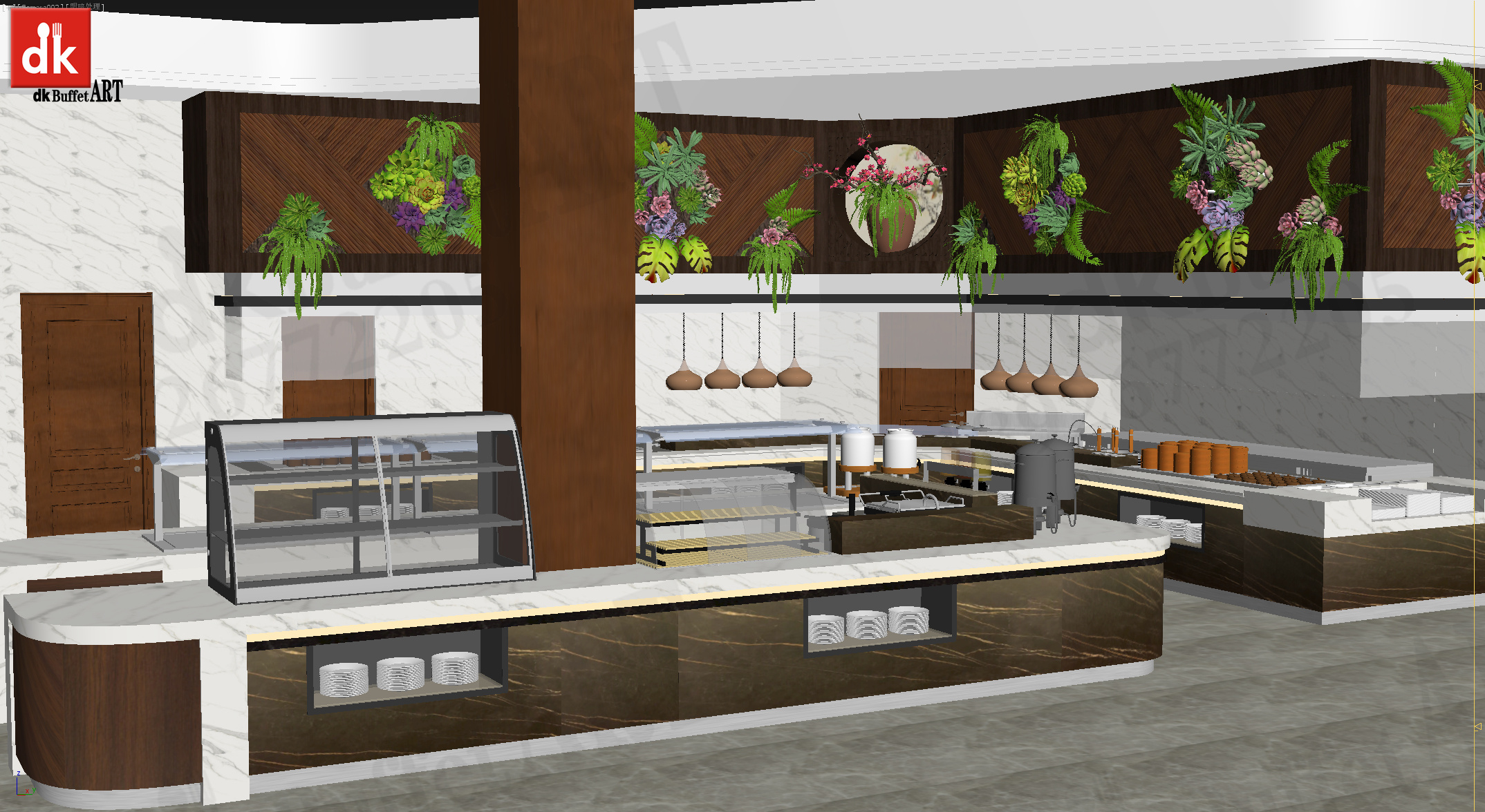 酒店自助餐保温台 移动布菲台设计图片 保温取餐台厂家