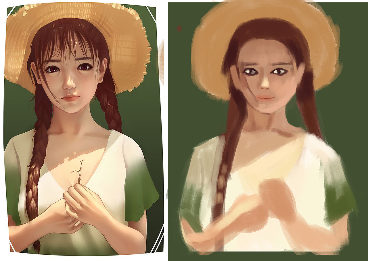 人物手绘临摹（图ZOTEwODQxMDg=） - 创作习作 - 站酷设计师Lucille娟原创素材 - 站酷ZCOOL