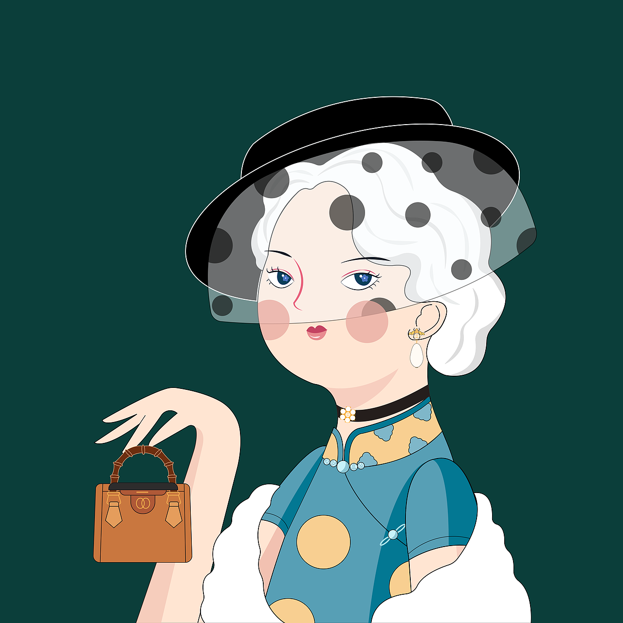 民国少女NFT（图ZMzAyNTY3MTI4） - 创作习作 - 站酷设计师爱谷穗的猫原创素材 - 站酷ZCOOL