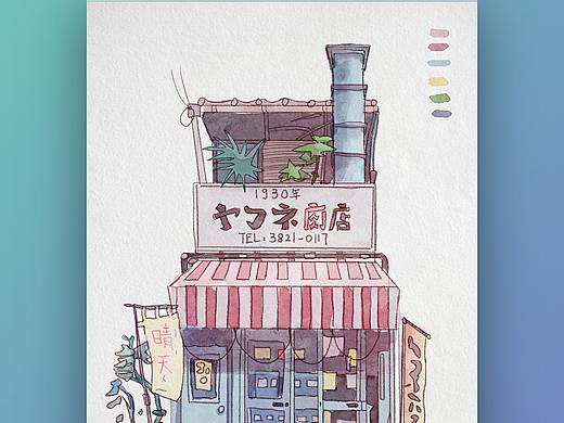 日式小清新水彩画