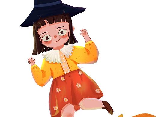 万圣节插画，儿插