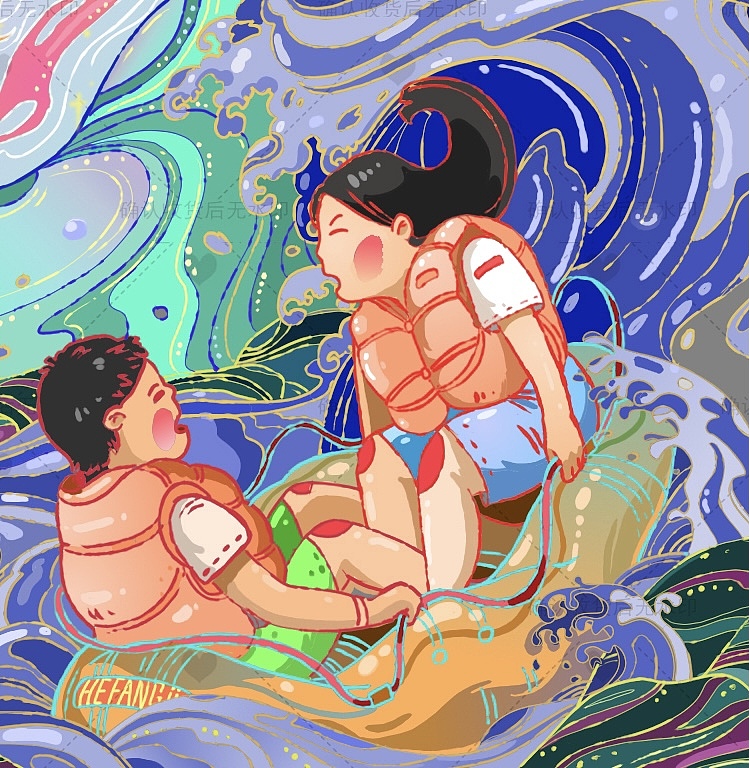 浙北漂流门票插画部分（图ZMjU4MjUwODM2） - 商业插画 - 站酷设计师HEFANGKII原创素材 - 站酷ZCOOL