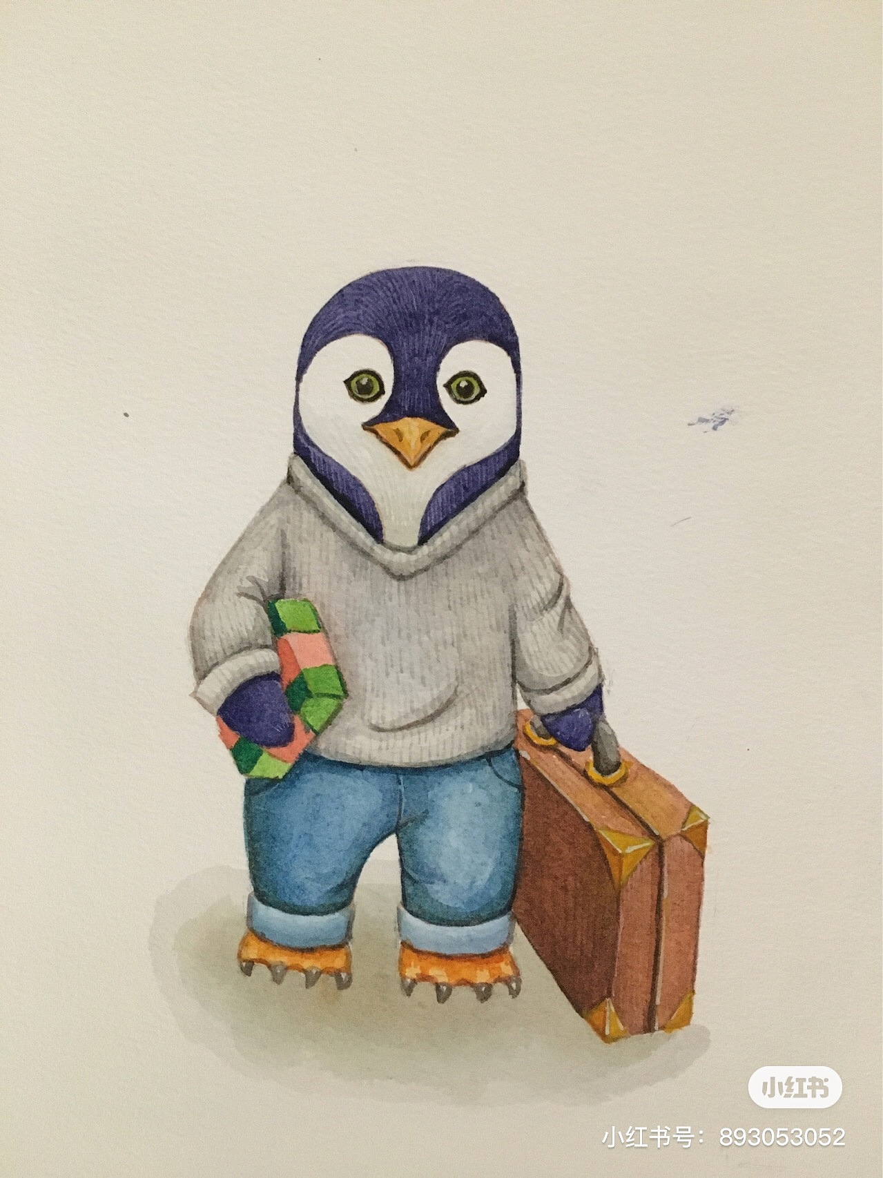 🐧🐻🧳（图ZMjY4MTIwOTg4） - 绘本 - 站酷设计师画画的三石原创素材 - 站酷ZCOOL