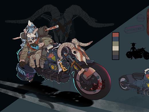 廢土世界的機(jī)車黨（個(gè)人主頁(yè)-ZNDgxMDU4MTI=） - 游戲原畫 - 站酷設(shè)計(jì)師MOMOLOLO原創(chuàng)素材 - 站酷ZCOOL