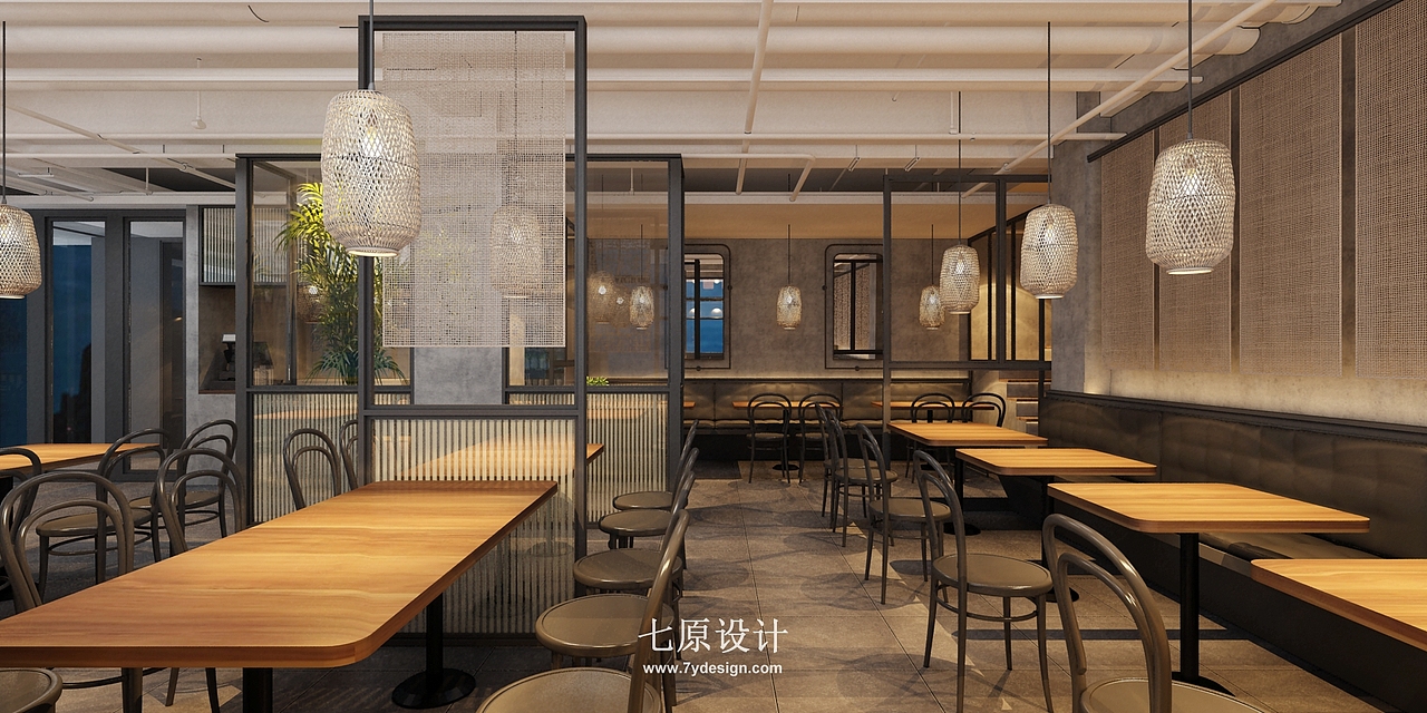 半天妖淄博店烧烤店设计七原设计