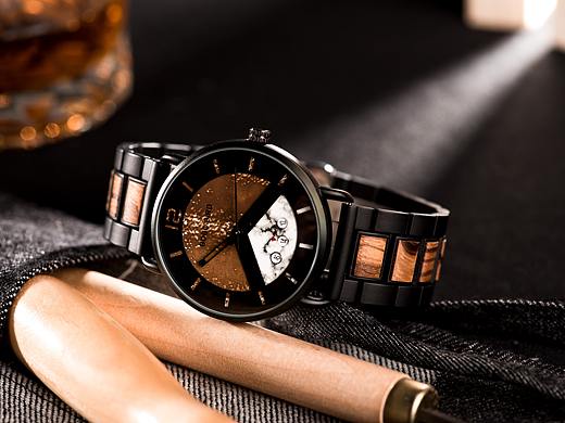 复古木质手表拍摄