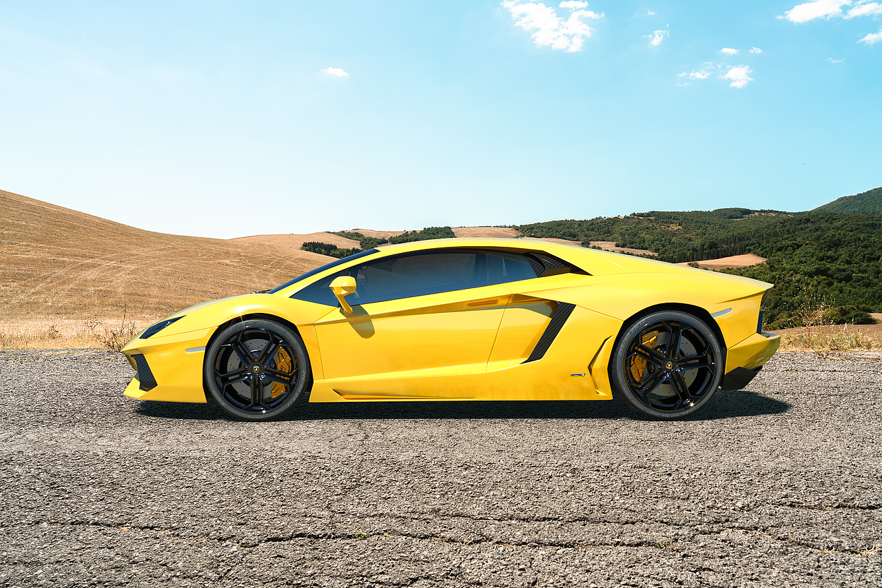 汽车渲染-兰博基尼/Lamborghini Aventador LP700-4（图ZMjk1MTgzMjQ0） - 机械/交通 - 站酷设计师雨桦原创素材 - 站酷ZCOOL