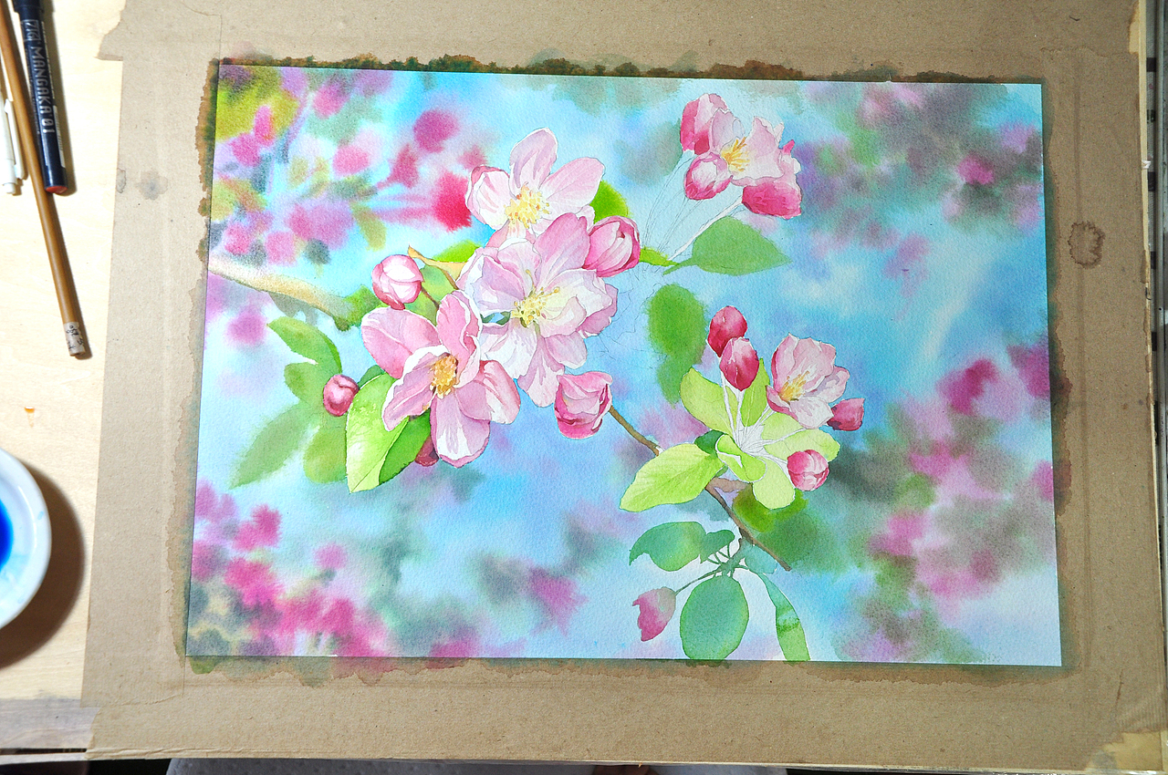 水彩花卉 步骤图（图ZMjA0MDYzNTMy） - 绘画 - 站酷设计师影可洛夫斯基原创素材 - 站酷ZCOOL