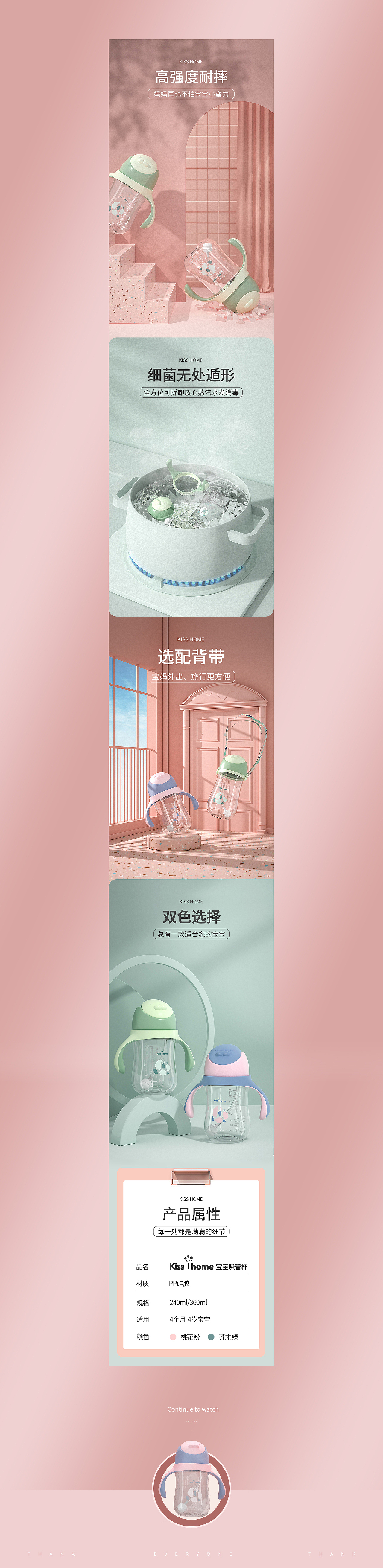 详情页X2 小电风扇和母婴喝水杯奶瓶