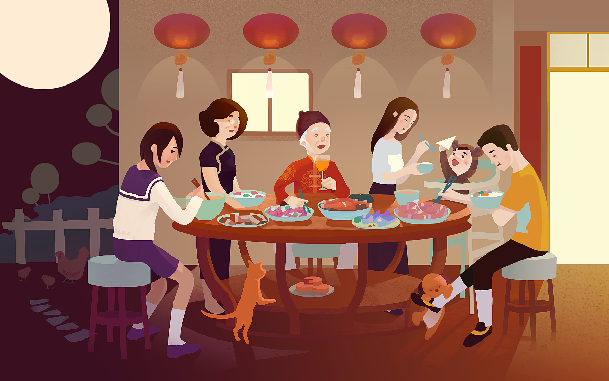 以月之名 合家团聚