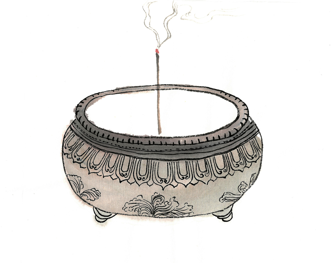 香炉,燃香供佛用.