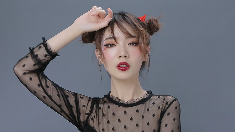 万圣节小恶魔妆