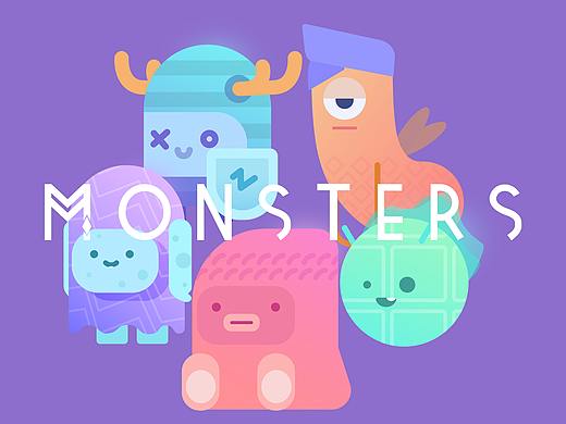 可爱的Monsters海报