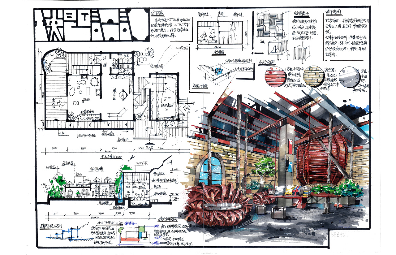 太原理工大环艺室内考研快题山西大学环艺室内考研快题