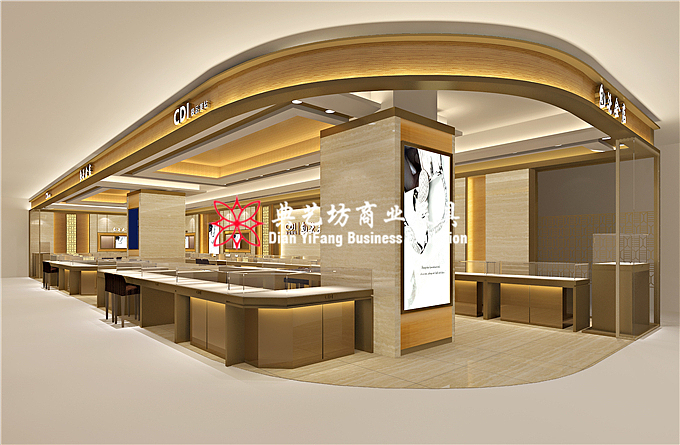 包头金卡地亚珠宝展柜设计效果图