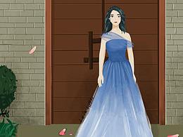 人物场景插画练习