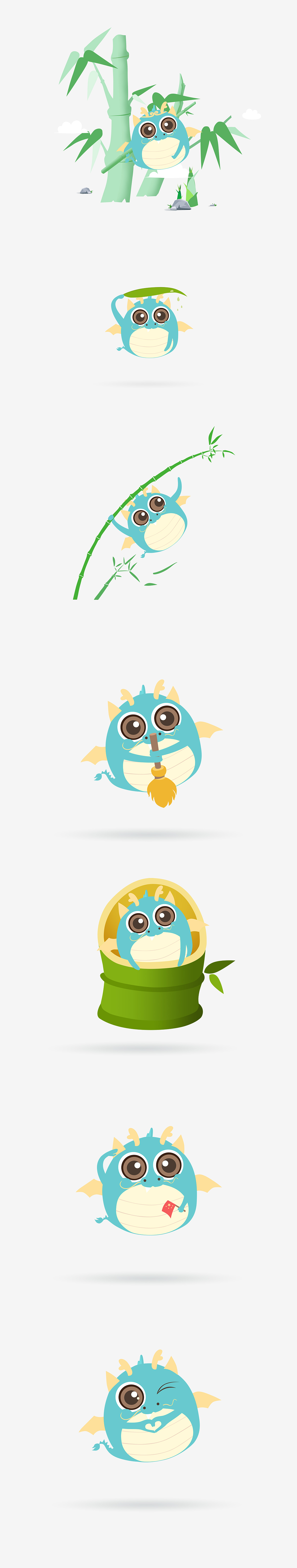 纸品包装插画设计吉祥物动作设计吉祥物表情设计