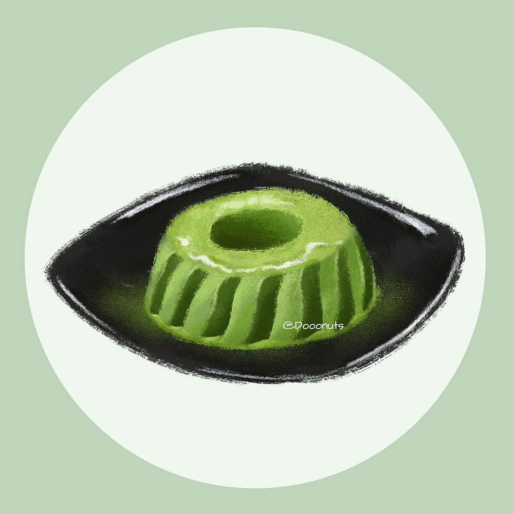 抹茶甜品插画练习