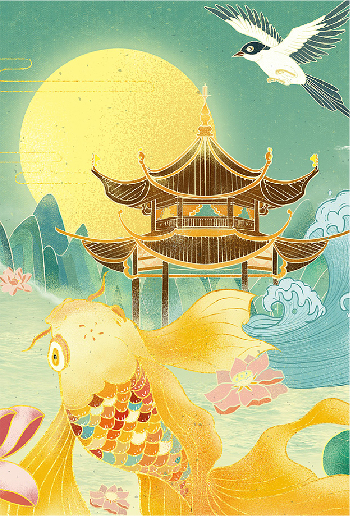 94四季国潮插画‖四时吉祥 国风插画