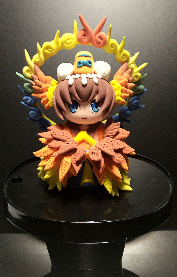 彩泥diy 阴阳师之童女|手工艺|手办/模玩|木木灰_原创作品-站酷(zcool