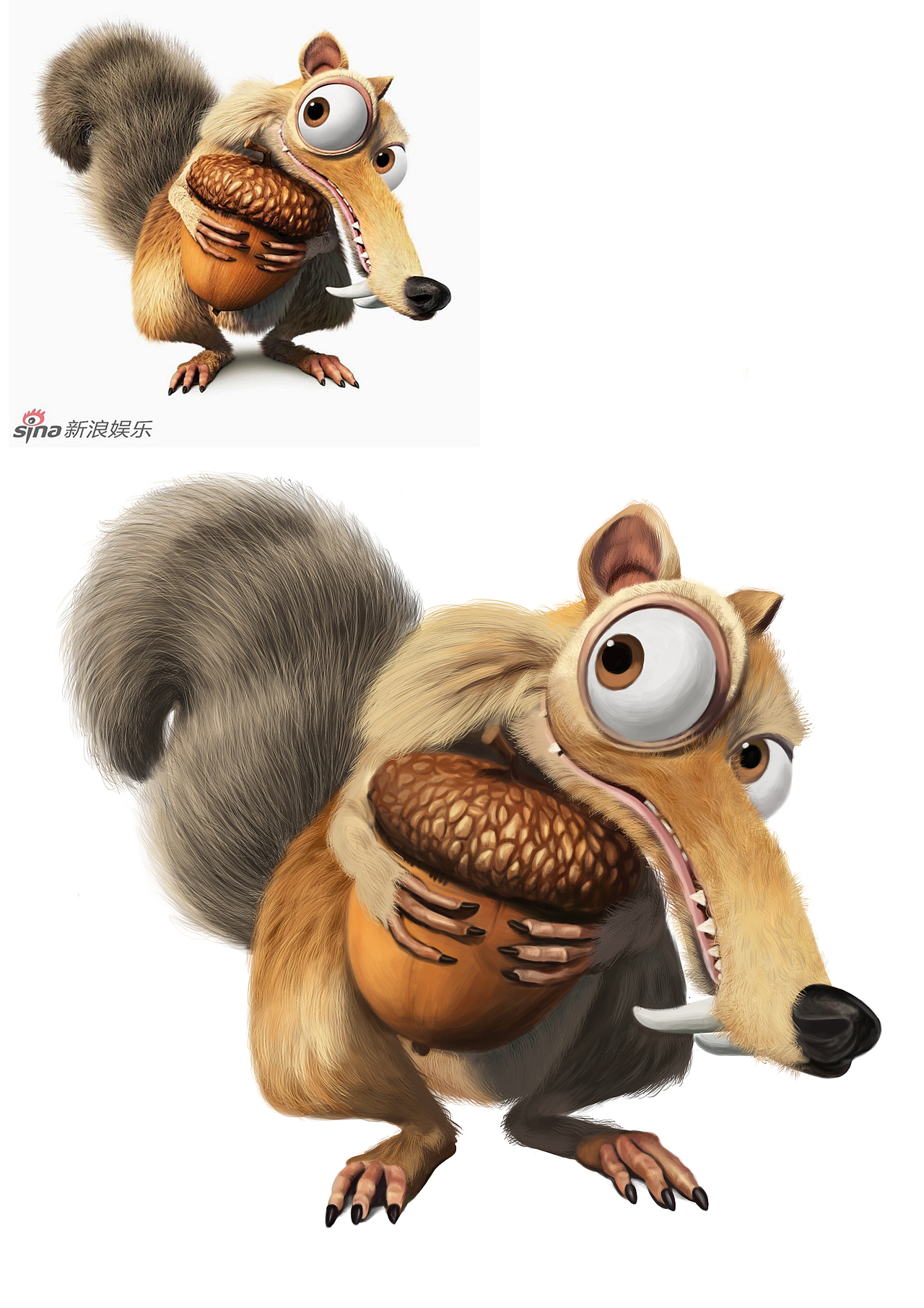 日常练笔：冰河世纪——贪婪的松鼠（图ZODM5NTgwMjA=） - 创作习作 - 站酷设计师小莎茼学原创素材 - 站酷ZCOOL