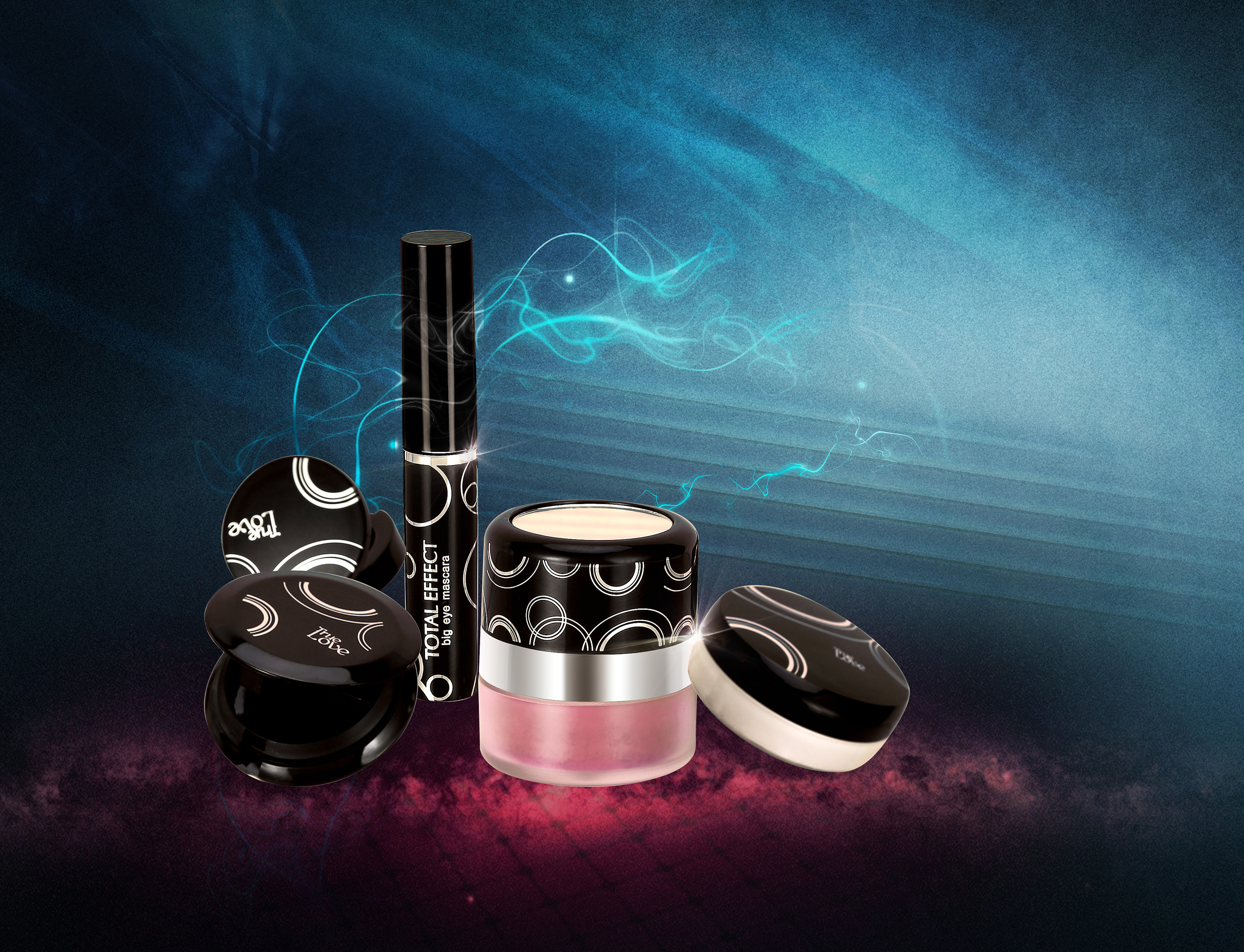 化妆产品海报设计与产品处理效果