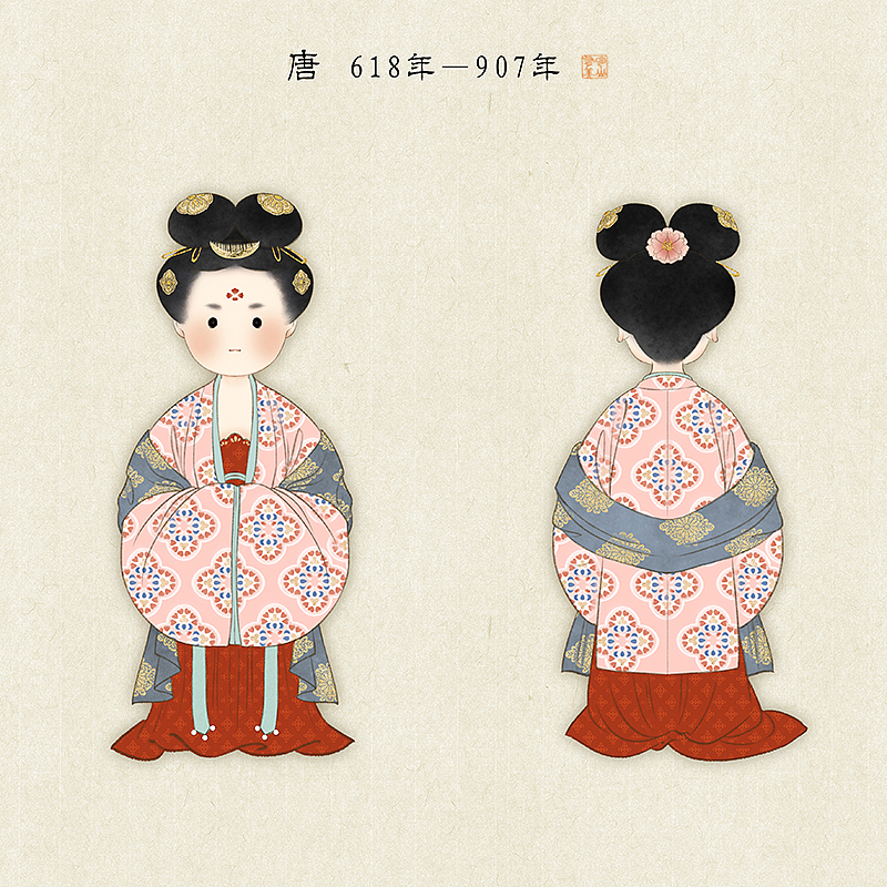 唐装束萌图（图ZMjg1NTE1Mjc2） - 儿童插画 - 站酷设计师云山有美原创素材 - 站酷ZCOOL