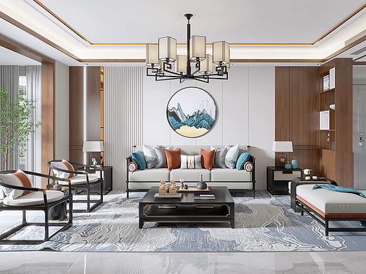 现代新中式客餐厅