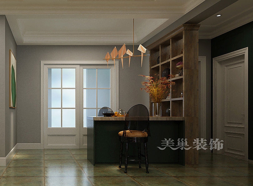 郑州华瑞紫韵城127平三室两厅混搭风格案例装修效果图