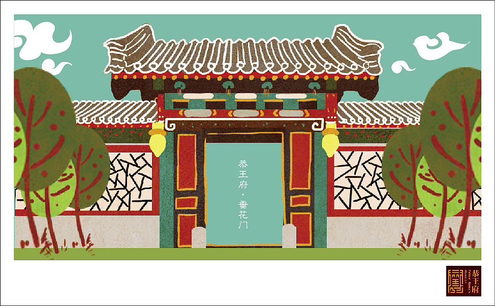 恭王府手绘地图