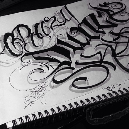 纽约oldschool涂鸦体 与哥特,花体的碰撞