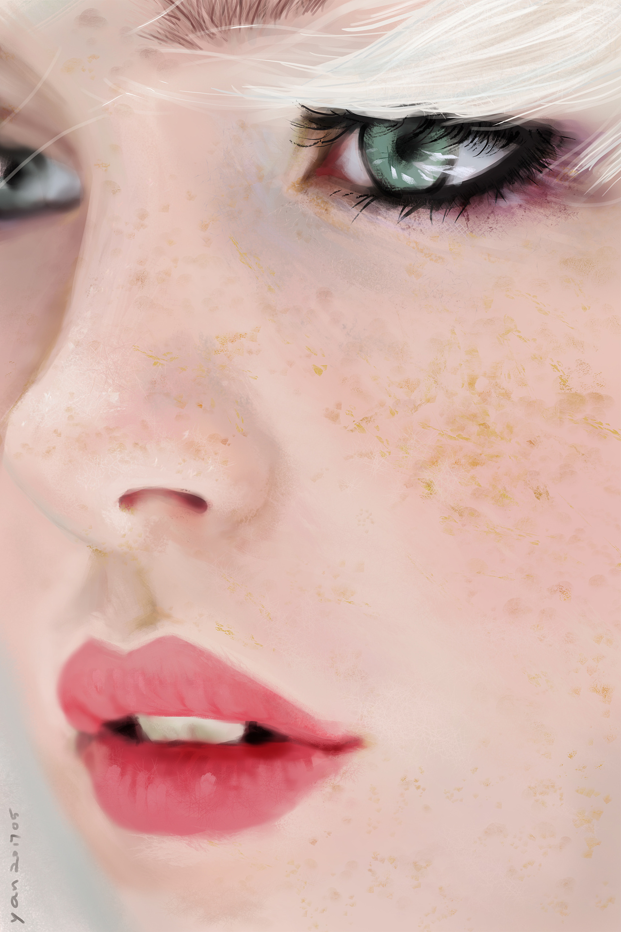 写实人物肖像 厚涂