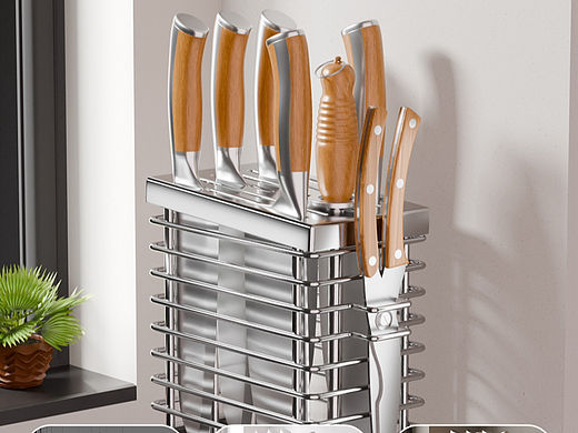 不锈钢金属质感刀架（个人主页-ZNjgzMTE2Mjg=） - 生活用品 - 站酷设计师WB设计原创素材 - 站酷ZCOOL