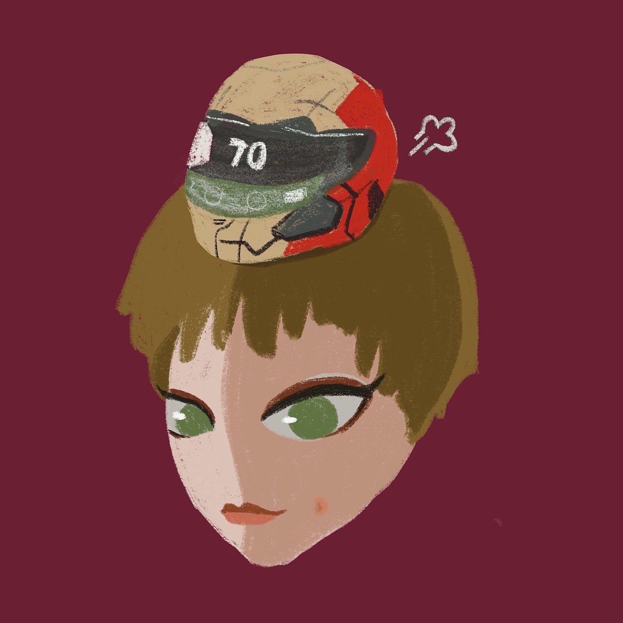 蒙蒙对象&机车帽