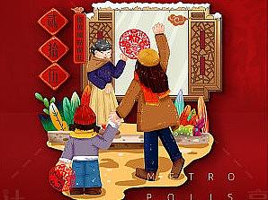 腊月年俗移动端海报系列