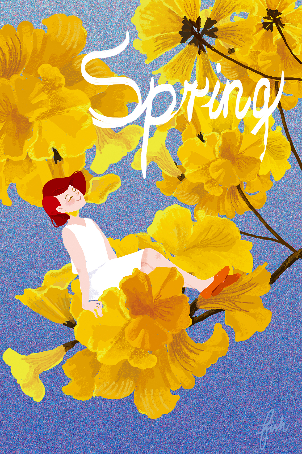 春风十里|插画|商业插画|fish_yue_原创作品-站酷(zcool)