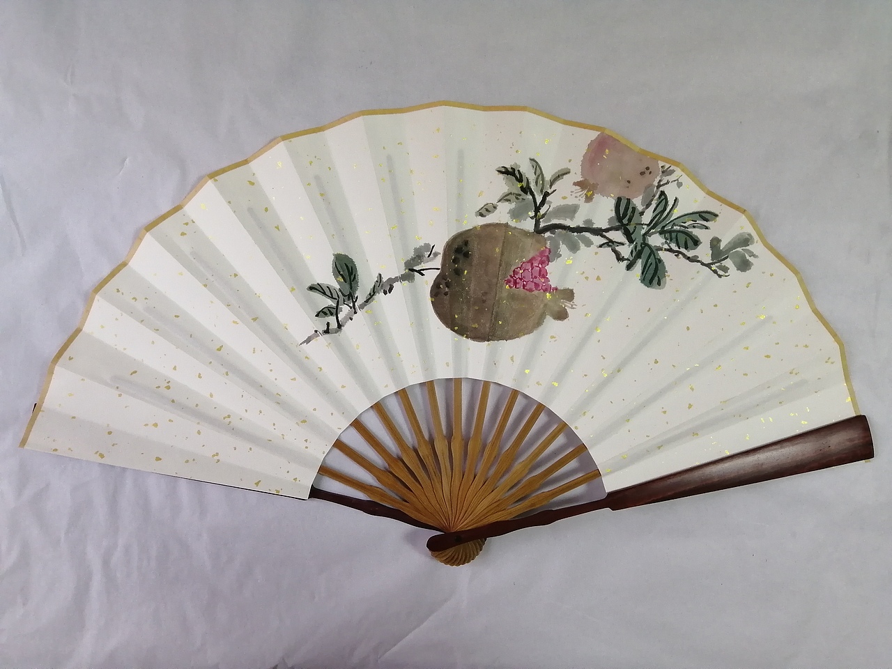 国画花鸟手绘扇面